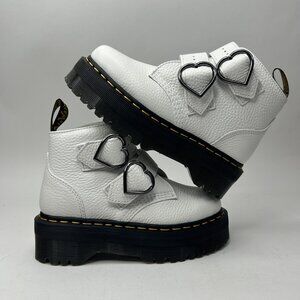 Dr. Martens Boots Doc Martens Devon Heart Platform Leather Boots LA004 Women 6